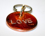 Handstamped Customized Penny Keychain GREAT VALENTINES GIFT