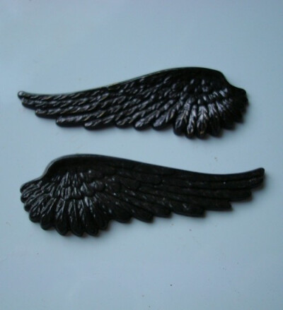 Gothic, Steampunk, 3 Sets DECADENT DARK WINGS, Vintage Look Patina, Pendants, Please advise Drilling