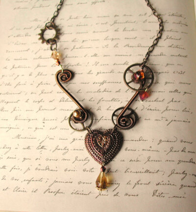 Steampunk Valentine necklace