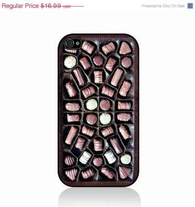 iPhone case Chocolate Valentines Day iPhone 4 case - durable black slim hard cover