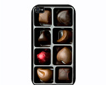 iPhone case Chocolate Valentines Day iPhone 4 case - durable black slim hard cover