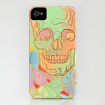 pastel skull iphone4/4S 壳