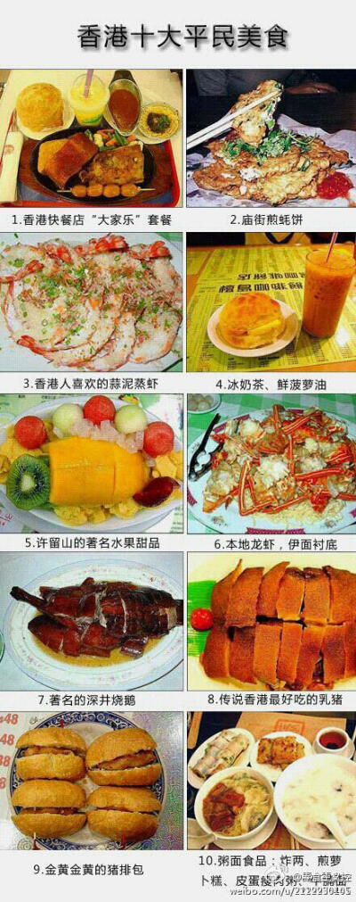 香港十大平民美食