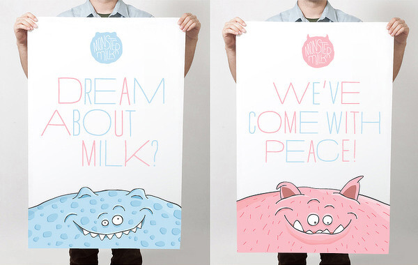 来自俄罗斯设计师的Monster Milk（怪物牛奶）品牌设计