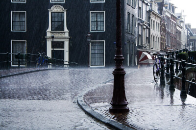 【雨景】大雨滂沱。