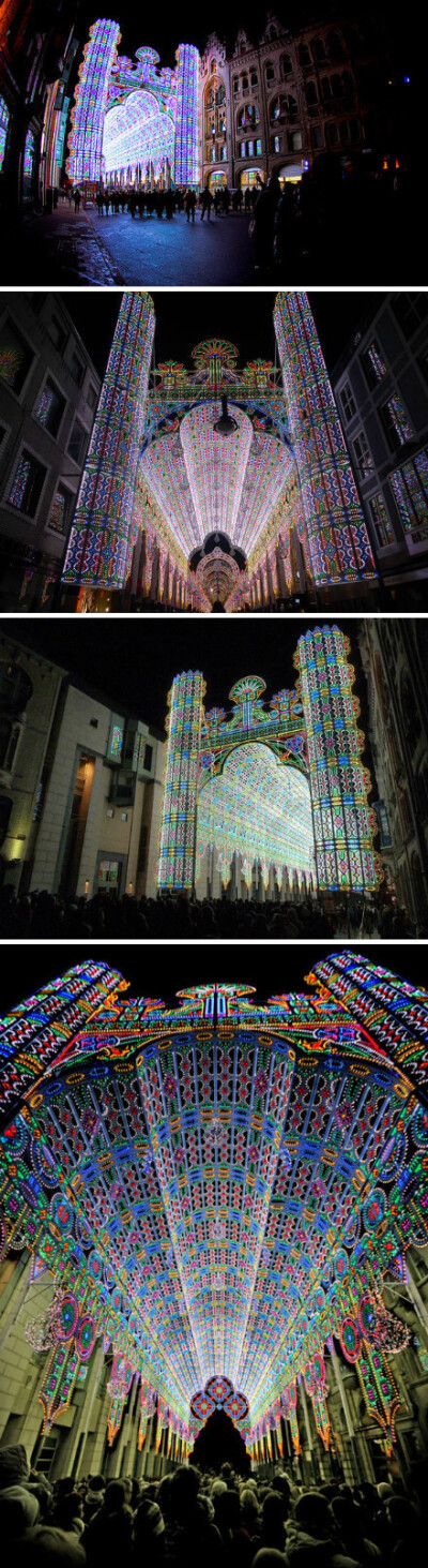 在2012年的比利时根特光明节（2012Light Festival）上，拥有80多年历史的装饰公司Luminarie De Cagna 为节日呈献了一个巨大的灯饰装置。