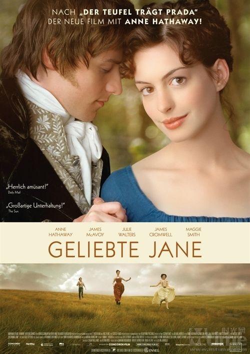 《Becoming Jane》最近又翻出這部影片來觀看。。對於這部影片，看完後心口還是有點難過，影片的結局是令人遺憾的。但是我還是感歎于Jane的執著，她的傲慢，她的偉大。?！栋谅c偏見》足以證明她把自己的悲劇寫成了別人的童話。幾百年後的今天，Jane的作品任受到人們的追捧；所以說Jane是偉大的，Jane是幸福的。影片末尾，Tom叫自己的女兒“jane",這足以證明一切。