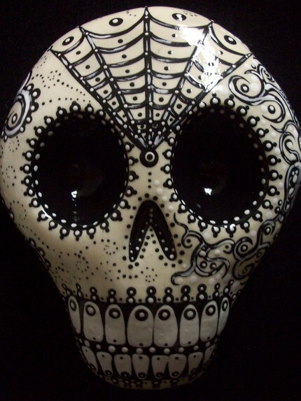 DAY OF THE DEAD SUGAR SKULL SHADOWBOX ART