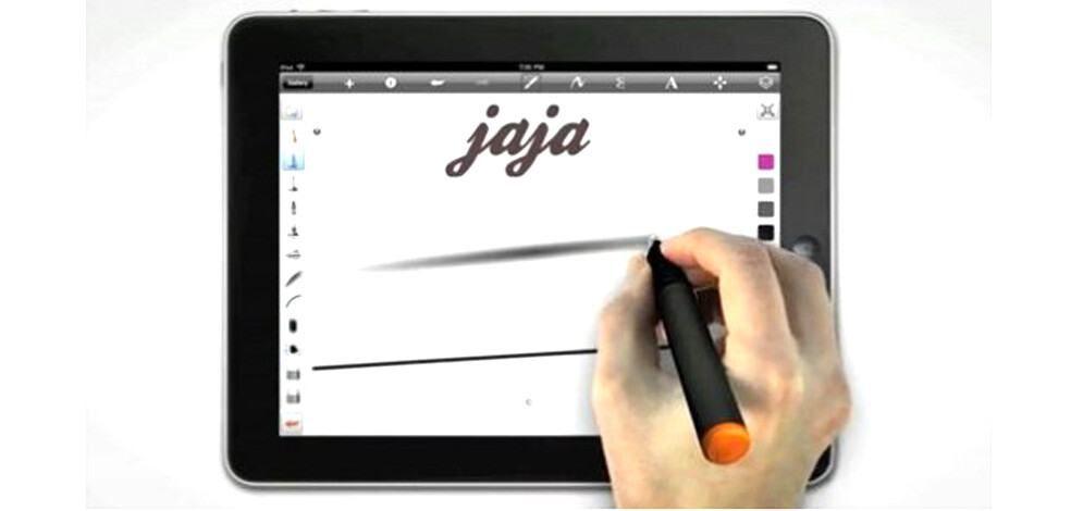 為平板電腦而設的繪圖APP雖然不少，但卻沒有一個品牌推出壓力感應筆，猶如在電腦繪圖板上靈敏地畫出合適圖像。不過，全球首款型號相個會在日內面世，只因最近科技網站KICKSTARTER為全球首枝為TABLET而設的壓力感應筆JAJA籌集量產資金，能夠做到超過1,024點的靈敏感應固然是賣點之一，但更令人驚艷的是產品不需WI-FI或接收器接收訊號，而是利用筆觸觸碰屏幕時所發出的超高頻與內置TABLET的麥克風作訊息對應，把影像即時繪出。當中亦正研發SDK部分，讓感應筆能兼容每一個APP，做到我手畫我心。(sokaran)