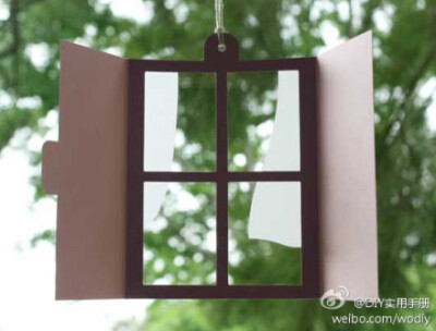 可爱的窗户——无限的遐想，无限的意境，动动双手，你也可以做出如此心旷神怡的小卡片哦！
