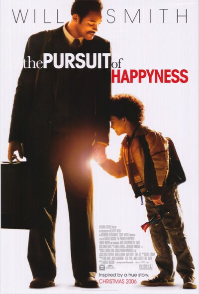 《当幸福来敲门》（The Pursuit of Happyness）取材真实故事。故事的主角就是当今美国黑人投资专家Chris Gardner。成功诠释出一位濒临破产、老婆离家的落魄业务员，如何刻苦耐劳的善尽单亲责任，奋发向上成为股市交…