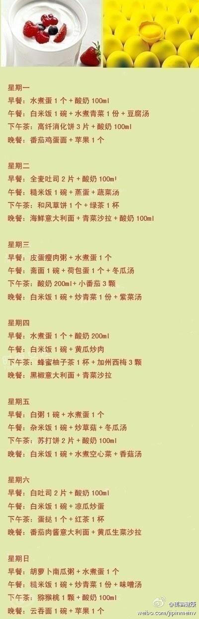 【鸡蛋+酸奶刮油餐 7天瘦16斤】这两种食物不仅营养丰富，热量超低，而且能够促进肠胃蠕动，帮助消化吸收，缓解便秘现象。 今天推荐这两款食物强强联手，让减肥效果加倍。效果好的话，1周可以减到16斤！只要肯坚持， …