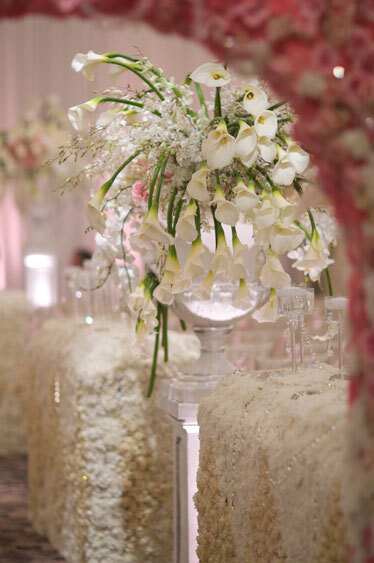 Flower Arrangements for The Bling Wedding Ceremony (Bling)