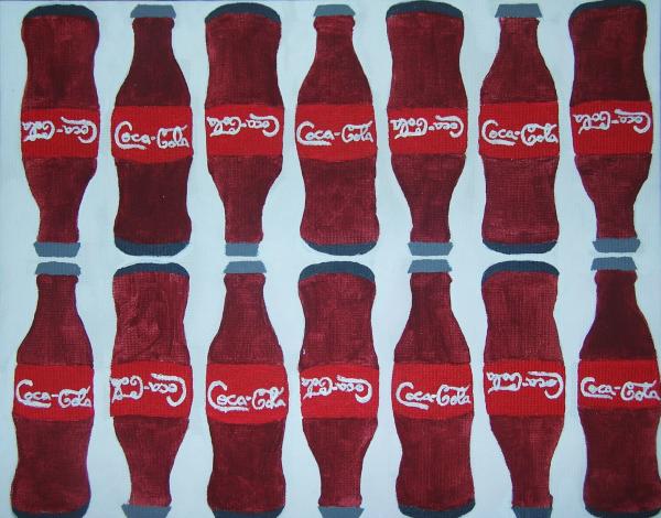 Pop Art Old Fashioned Coke Bottles Painting by Kelsey Fossum