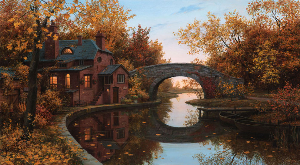 Evgeny Lushpin 1966年出生于莫斯科。他追随俄罗斯和西欧最优秀的表象主义传统艺术，画风典雅，注重色彩和形式。