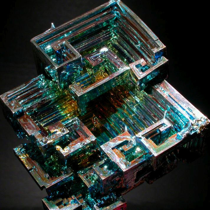 铋是一种稀有金属，英文名：bismuth ，化学符号Bi，原子序数83，原子量208.98037，属周期系ⅤA 族。铋的合成晶体非常美丽，表面通常有非常薄并闪光的氧化层。