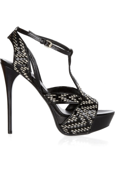 Burberry Prorsum 2012spring Raffia and patent-leather sandals