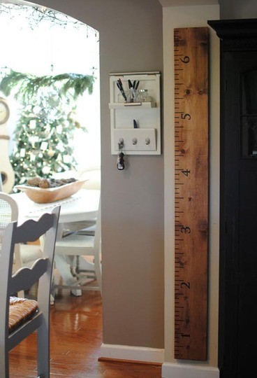 Oversized ruler. (Cute idea for a kid's room.)