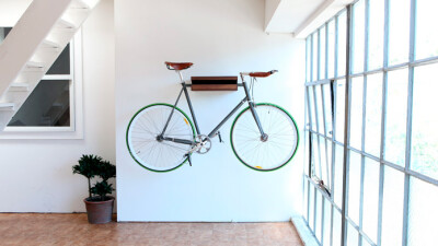 in this case, the bike serves as a decorative object in the room