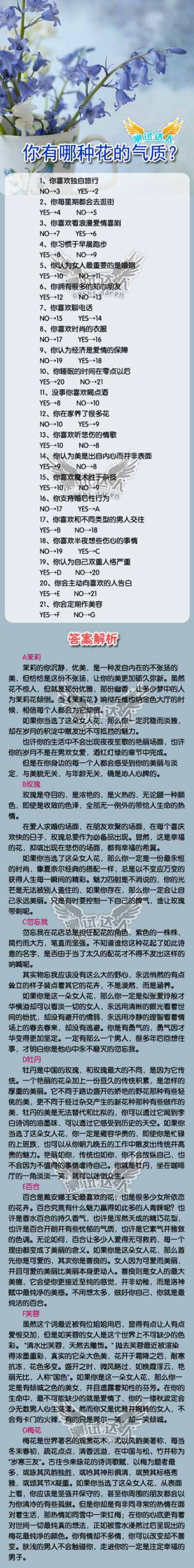 测测你有哪种花的气质？