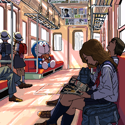 假如你在地铁里偶遇哆啦A梦，你会。。。