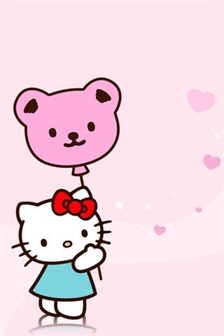 hellokitty iphone 壁纸 插画