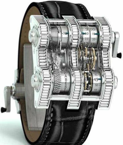  由 Cabestan 推出的 Winch Tourbillion Vertical Watch ( 垂直绞盘炫风表？ )，里头总共有 1,352 个包含齿轮、绞炼、面盘等等的小零件，唯一的功能就是不停转动这些小零件，发出机械运转的声音来拉动盘面指示时间。…