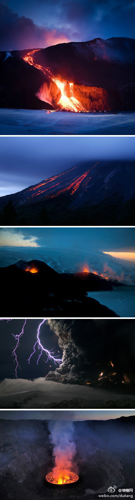 一组震撼的火山爆发的瞬间摄影作品...敬佩这些摄影师，他们冒着付出生命的代价，执着等待。这是只有勇者才…