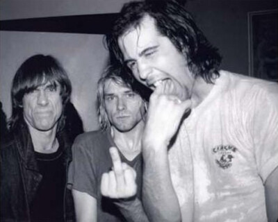 Iggy Pop, Kurt Cobain and Krist Novoselic