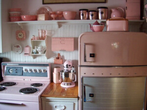 哇~粉红系的厨房~