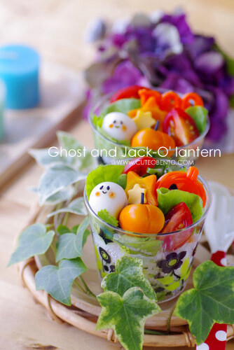 鬼魂和南瓜（鹌鹑蛋）♪