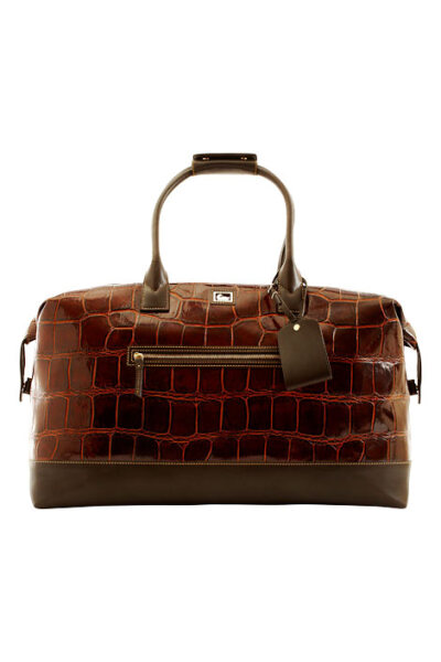 Embossed leather bag,