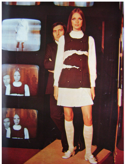  Ungaro Fashion Designer Emanuel Ungaro and his model.Brazilian MagazineClaudia,March 1969.