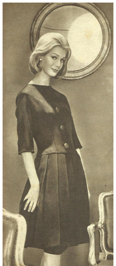 Jean Patou Model by-Jean Patou.Brazilian MagazineO Cruzeiro,February 1960.