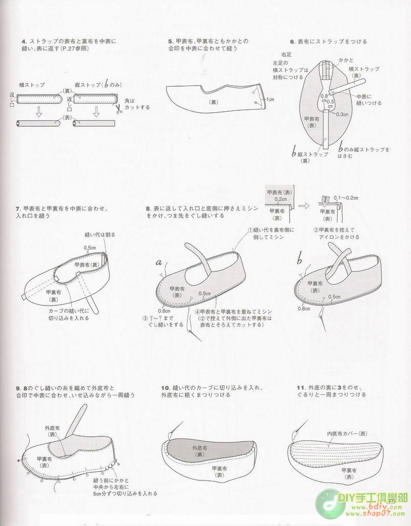 手作家居鞋 3-a.b 紙型02