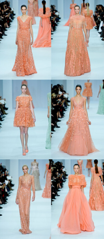 Elie Saab 2012 ——橘粉色！