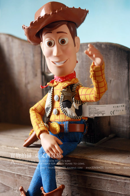 迪士尼正版 电影版 胡迪 woody 真实 布偶 电动 会说话