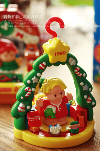 老玩具 old toys 美国费雪 1999年 圣诞限量 有爱 收藏