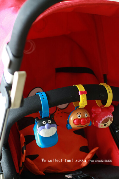 面包超人宝宝玩具三件组 bandai日本 电话钟表和汽车头