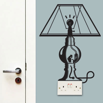 Hamster Lamp Sticker