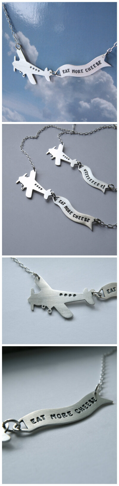 【Message in the Sky】 from Etsy 银制小飞机项链wwwwwwwwww