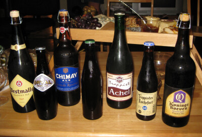 TRAPPISTS啤酒: 比利时6种 WESTMALLE-ORVALCHIMAY-WESTVLETEREN-ACHEL-ROCHEFORT 荷兰1种 LA TRAPPE 未找到