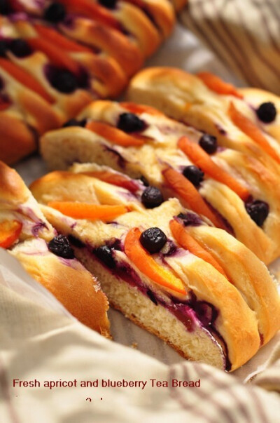 Fresh Apricot and Blueberry Tea Bread