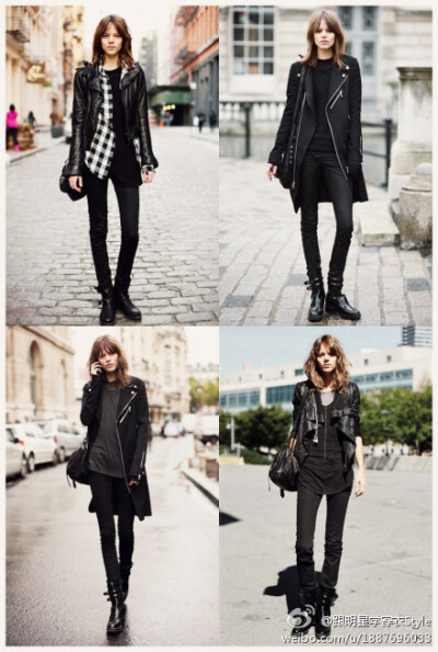 Freja Beha，Black Style........