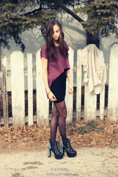 Top & skirt: Club Couture // Boots: Jeffrey Campbell // Jewellery: Koko & Beau