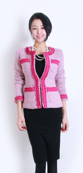 CHA Tweed Jacket 香奈儿经典款粉色夹克外套