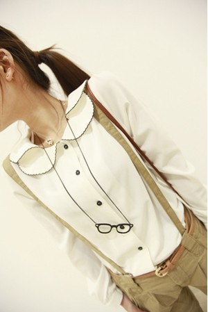 BEAUTY HOUSE 独特收边设计の双层娃娃领 好品质雪纺衫