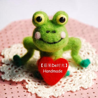 【嫁给我吧！~】卖萌求爱的青蛙王子-原创设计羊毛毡手作