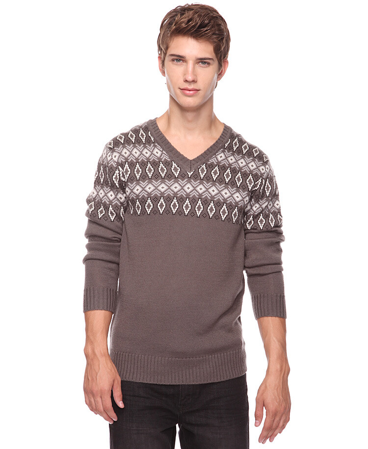 21 MEN|Fair Isle Sweater |