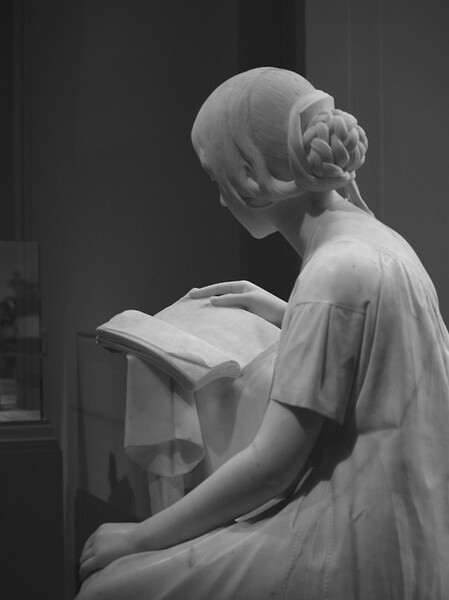 Pietro Magni - The Reading Girl (La Leggitrice), model 1856, carved 1861